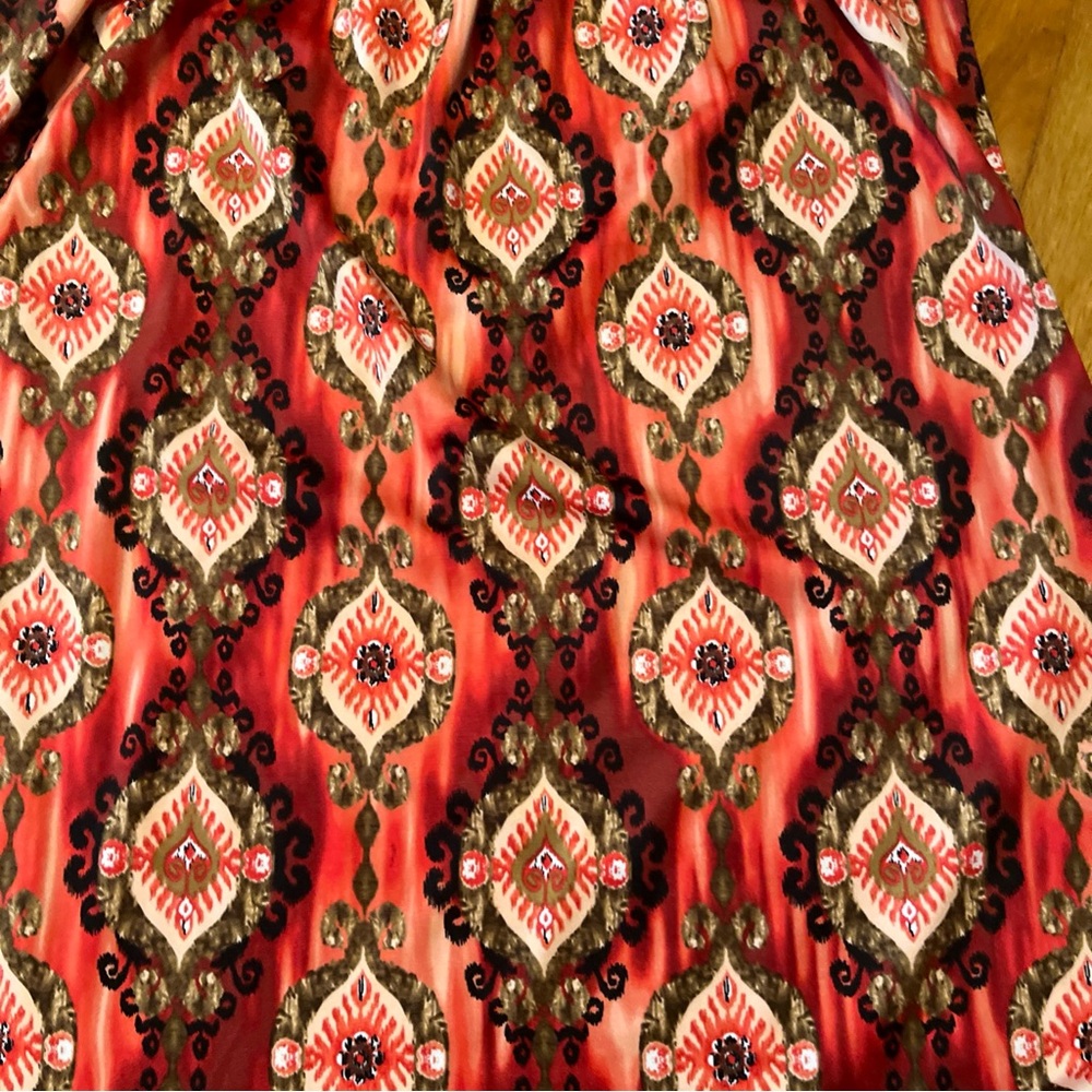 New Directions size large Bohemian Sleeveless top with Beaded Neckline - Picture 3 of 6